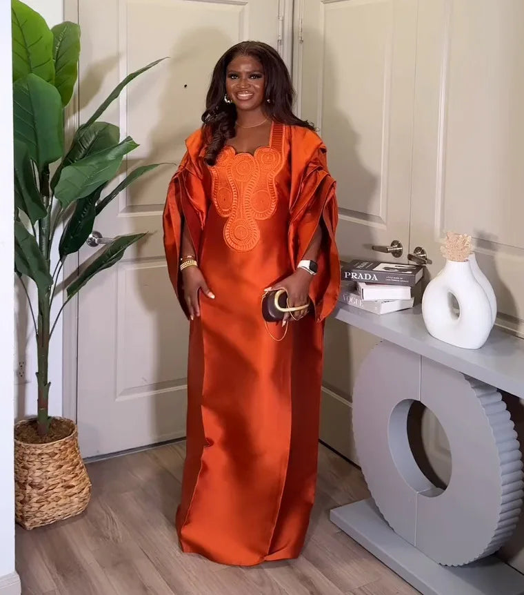 Women’s Dubai Style Satin Caftan – Modest Luxury Evening Dress 2026 Venice Collections