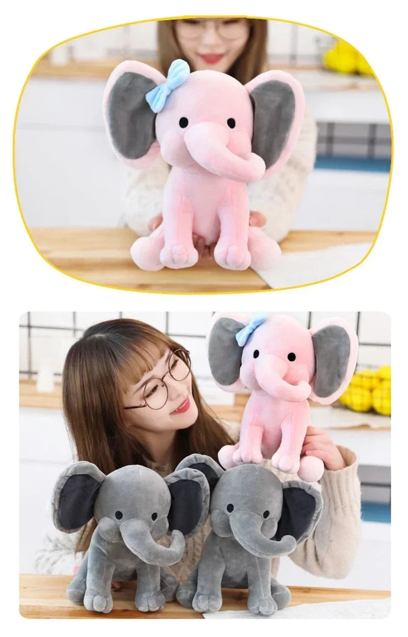 25cm Gray Elephant Plush Toy – Soft Kawaii Stuffed Pillow for Kids & Baby Room Decor Venice Collections