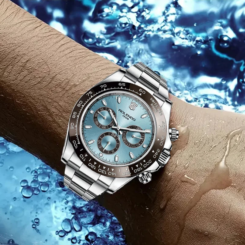 ROLENDO Luxury Men Automatic Diver Watch 40.5mm Mineral Crystal Luminous Date 300M Waterproof High-end Men's Wristwatch Gift Venice Collections