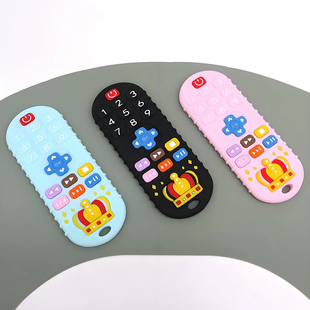 Baby Silicone Teether Set – Remote Control Style Anti-Chew Gloves & Pacifier Toy Venice Collections